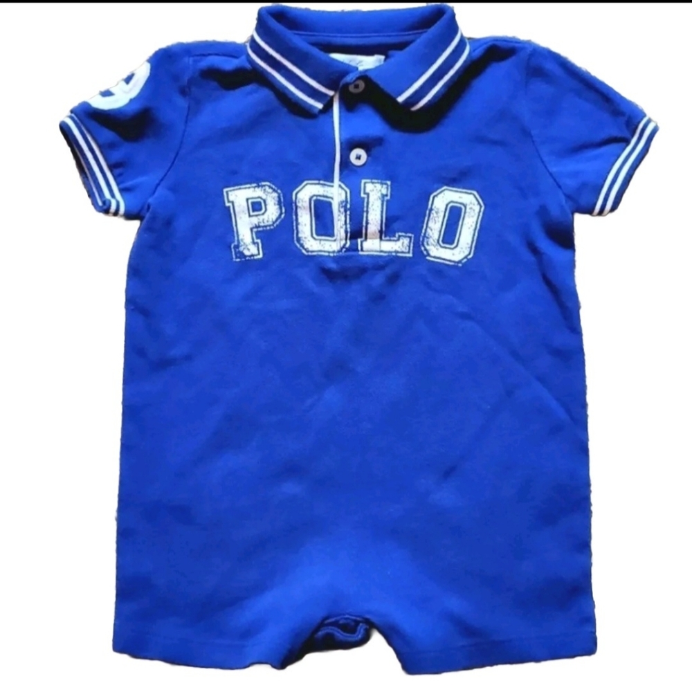 Ralph Lauren Polo shortall Size 9 months Color Royal blue - Picture 1 of 9